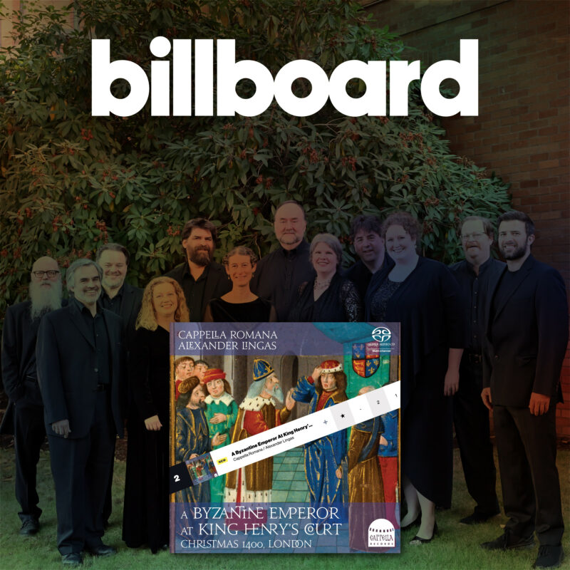 A Byzantine Emperor at King Henry’s Court Debuts at #2 in Billboard Charts